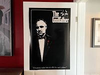 Full view of poster on white door