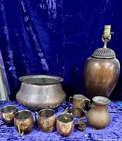 Group shot showing all copper items together