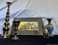 Group shot showing all five items front view