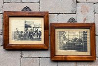Both framed photographs side by side
