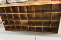 Front view showing 40 cubbies and missing divider