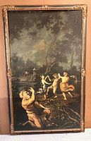 Full view of framed Sattersfield oil painting