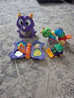 Group shot of five toys