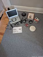 All lot items laid out on carpet