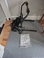 Full view of rack with instruction manual on floor