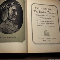 Title page showing publication details and Dante portrait