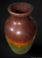 Full view of vase showing color gradient and shape