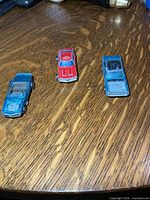 Overview of all three cars on table