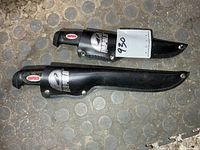 Both Rapala fillet knives in their sheaths, full view
