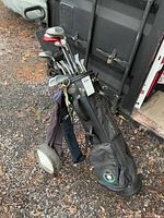 Complete set in bag on pull cart