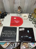 Front covers of Star Wars, Empire Strikes Back and Cheech & Chong albums
