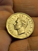 Obverse showing King George VI portrait and inscription GEORGIVS VI DEI GRATIA REX