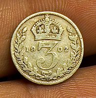 Reverse side with crowned 3 and date 1902