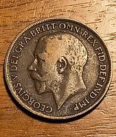 Obverse showing King George V portrait and legend