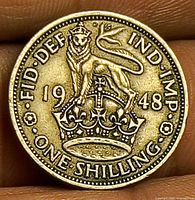 Reverse showing crowned lion and 1948 date