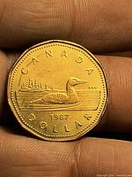 Reverse showing loon and 1987 date