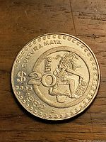 Reverse showing Cultura Maya design, denomination $20, date 1982