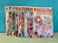 All ten bagged Dreadstar comics fanned out