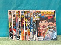 Group shot of the ten Doom 2099 comics in sleeves