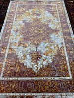 Full view of rug showing overall design and borders