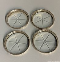 Top view showing all four coasters