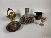 Group shot showing all Judaica items