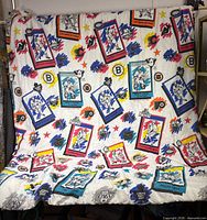 Full view of comforter spread out showing overall design and size