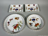 All four dishes front view