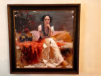 Full view of framed limited edition print showing artwork, frame style and condition