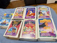 All seven sealed VHS tapes front view