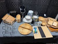 overview of all kitchen items on table