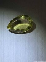 Pear-cut lemon citrine overall view