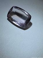 Cushion-cut pink amethyst front view