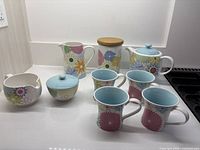 Complete Crazy Daisy set displayed on countertop