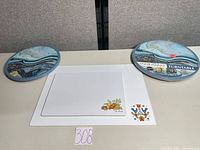 Overall lot showing both glass boards and both turntables