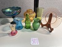 Group shot of all eight items displaying colors and shapes