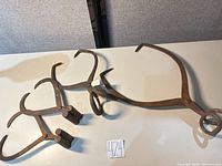 All three tongs laid out showing size differences and ring handles