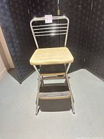 Full view of folding step stool chair