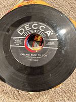 Decca label side Falling Back To You visible
