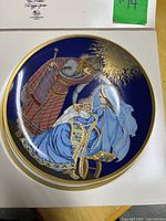 Nativity porcelain plate in folder