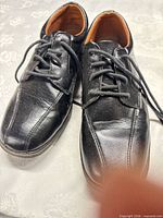 Full view of both shoes showing exterior condition and laces