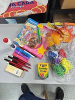 Overview of all craft items on table