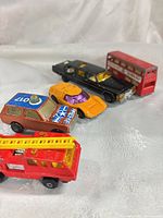 Group view of all five Matchbox / Lesney vehicles