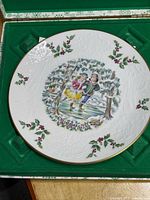 Front view of plate in presentation box