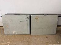 Both folded tables side by side showing overall appearance and size