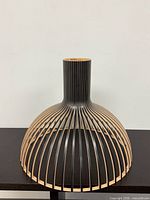 Full view of pendant shade on table