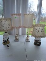 All four lamps displayed together