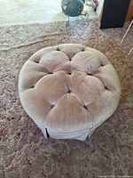 Top view showing tufting and fabric texture