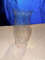 Full view of clear glass hurricane shade