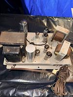 Full view of chassis showing transformers, tubes, capacitor and power cord